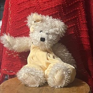 Cream Teddy Bear Plush Boyds bear large dated 1985-86
